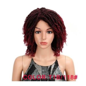 Curly Synthetic Wigs For Women 14"inch Short Curly Wigs For Women Synthetic Hair Mixed Color Cosplay Wigs