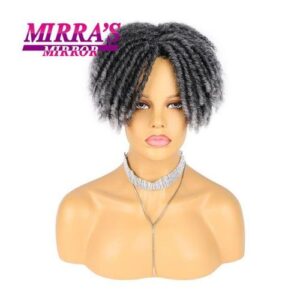 Dreadlock Hair Per Wig With Clip In Braided Half Wigs For Women Short Synthetic Dreadlocks Toupee Afro Wig For Thinning Hair