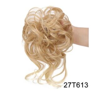 Aosiwig Synthetic Chignon Scrunchie Hairpiece Bands Messy Curly Bun Ponytail Extensions False Hair Accessories For Women