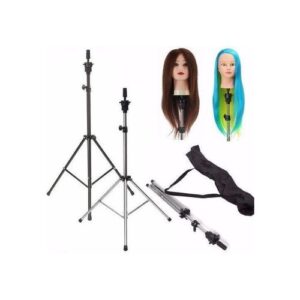 Adjustable Tripod Stand Clamp Hairdressing Wig Practice Head Model Holder  Bag