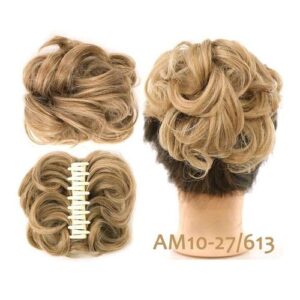 Beautyenter Synthetic Messy Curly Claw Hair Bun Chignon Hair Extensions Scrunchy False Hair With Tail For Women Hairpieces