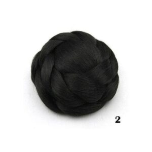 Gres Black Brownblonde Women Synthetic Hair Buns ClipIn Big Size Chignons For Ladies High Temperature Fiber