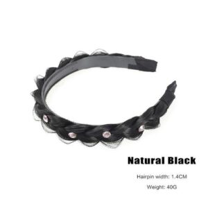 As Fishbone Braid Wig Headband For Female Heightening Skull Manual Fried Dough Twists Braid Hair Braid Headband