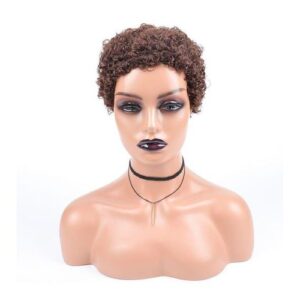 Dark Red Pixie Cut Curly Wig 6 Inch Short Kinky Curly Wigs For Black Women African American Synthetic Afro Curls Wig Cosplay 99j