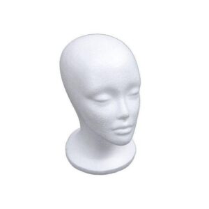 Female Foam Mannequin Head Model Hat Wig Display Stand Rack white