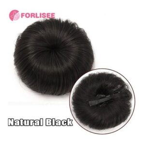 Forlisee Ancient Style Children's Hair Accessories Wig Bag Wig Ring Bun Flower Hairpin Straight Hair Bag