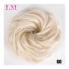 Lm Kinky Hair Bun Synthetic Claw Clip Ponytail Hair Extensions Drawsting Short Ponytail Fluffy Afro Short Hair Buns