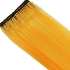 5pcs Women's Curly Highlight Wigs Invisible Seamless One-piece Bright Color Wig for All Skin Tones and Ages,Golden NO5124