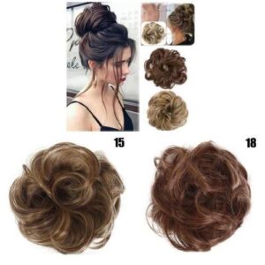 Synthetic Hair Bun Scrunchie Fluffy Tousled Elastic Hair Accessories for Women Synthetic Wigs NO