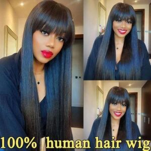 HD 100 3X1 Middle Part Lace Wigs Glueless Wigs Ready To Wear Wigs With Bangs And Go