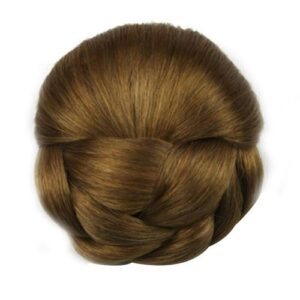 Women Braided Clip In Hair Bun Synthetic Heat Resistant Fiber Donut Roller Bun Hairpiece New,4 NO5113
