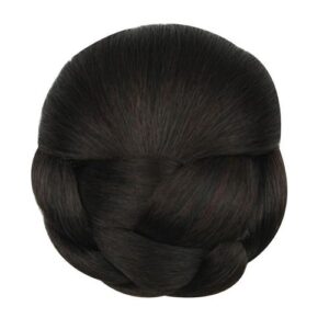 Women Braided Clip In Hair Bun Synthetic Heat Resistant Fiber Donut Roller Bun Hairpiece New,6 NO5112