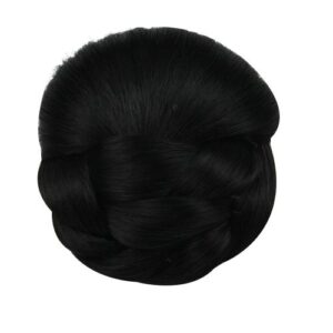 Women Braided Clip In Hair Bun Synthetic Heat Resistant Fiber Donut Roller Bun Hairpiece New,3 NO5112