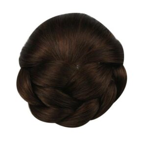 Women Braided Clip In Hair Bun Synthetic Heat Resistant Fiber Donut Roller Bun Hairpiece New,5 NO5113