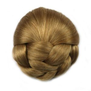 Women Braided Clip In Hair Bun Synthetic Heat Resistant Fiber Donut Roller Bun Hairpiece New,2 NO5112