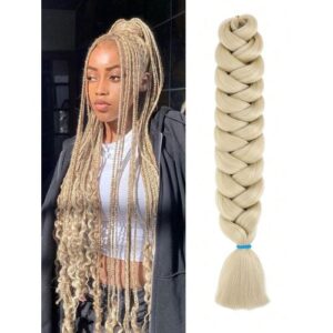 Pre Stretched Extension Jumb Braiding 40 Inch Pack Of 1 Low Temperature Blonde Professional
