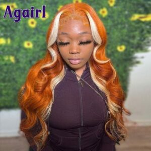13x4 Lace Front Wigss Ginger Lace Frontal Wigs Highlights 30 with 613 Blonde 30 Inch 5X5 Body Wave Lace