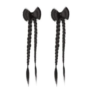 Women Wig Braid Ponytail Twists Boxing Braid Wig with Clip for Daily Wear Dating Theme Parties,Black NO5115