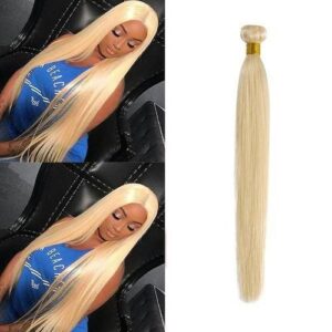 613 Blonde 1 Bundle Pack 14''28'' Real Hair Unprocessed Straight Hair Bundle Weft Weave Extensions For Women