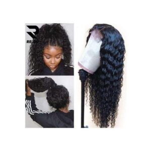 Malaysian Curly Deepwave Full  Wig,Baby  Afro Hair Wig,100 Remy 40 Inch Full  Wig