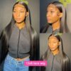 30 32 34 36inch 13x4 Brazilian Bone Straight Lace Front Wigss 13x6 Transparent Lace Frontal Wigss For Women