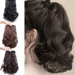 Fashion Curly Ponytail Wigs Realistic Wavy Hair Extensions For Daily Wear Dating Parties NO5243