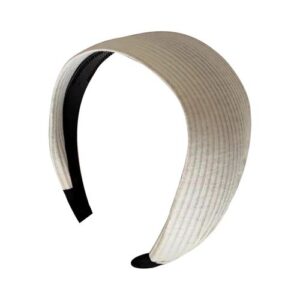 Knit Solid Color Wide Headbands Comfortable No Pressure Hair Hoop for Girls Ladies Hair Accessories,Creamy White NO5111