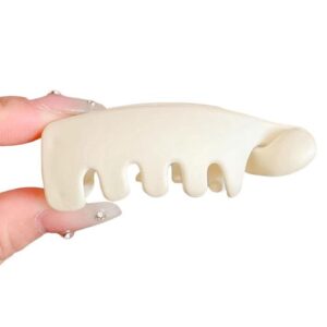 Banana Hair Clips Fishtail Hair Clip Banana Ponytail Holder Clip  for Women Girls Hair Accessories,Creamy White NO5122