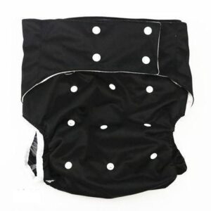 Adult Washable Cloth Diaper Adjustable Reusable Ultra  Black
