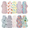 10PCS Large Size Heavy Flow Night Time Waterproof Cloth Menstrual Reusable Sanitary Pads For Menstruation Women Use In Period