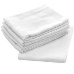 6 In A PackMulti Purpose Baby White Cloth Napkins  30 X 30