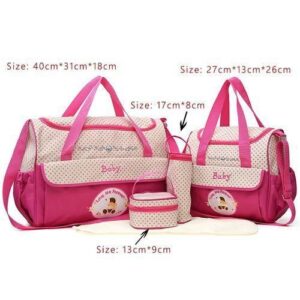5PCS Diaper Bag Tote Set  Baby Bags For Mom Travel Handbag For Babies Nursing Mummy Maternity Nappy Bag Insulated Bag