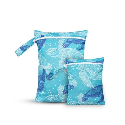 2pcs/set Waterproof And Reusable Wet Dry Bags For Diapers Travel Beach Pool Daycare Baby Items Yoga Gym Bag for Swimsuit