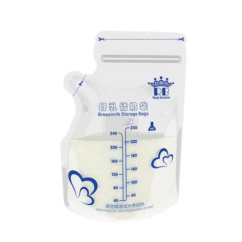 Real Bubee 30 Pcs 250 ML Baby Food Breast Milk Storage Bags PBA Free Safe Bag for Baby,Default NO5246
