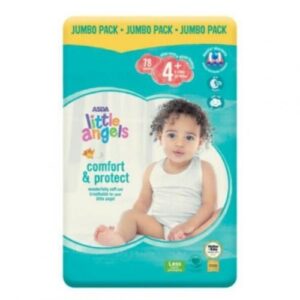 Asda Little Angels Comfort & Protect Size 4+ Nappies (Count - 78)