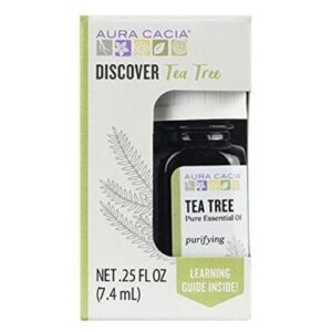 Aura Cacia 100% Pure Tea Tree Essential Oil  7.4 Ml 0.25 Fl. Oz.
