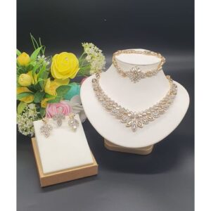 Arabian Delights Bling Lady Ice Stone Out Italian 4 In 1 Jewelry Set