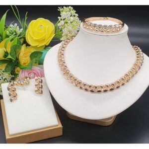 Arabian Delights Dazzling Ice Stone Out Italian 4 In 1 Jewelry Set