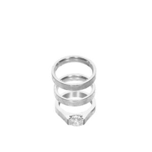 Circlie Non Fade Titanium Steel Wedding Ring Set