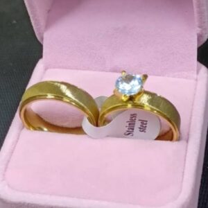 2 Set Gold Plated Ring 2/ Ring Bag