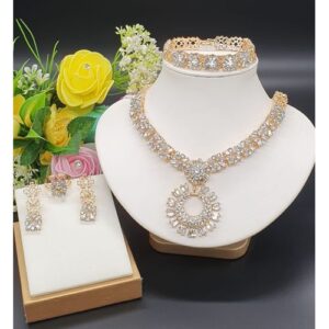 Arabian Delights Dazzling All Stone Out Italian 4 In 1 Jewelry Set
