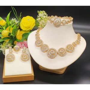 Arabian Delights Statement Ice Out Italian 4 In 1 Jewelry Set