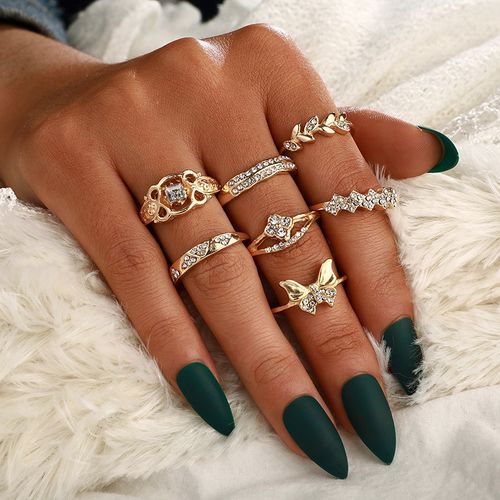 7 PCS/SET BOHEMIAN UNIQUE GEOMETRIC RINGS