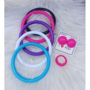 3-IN-1 FASHION WOMEN'S ACRYLIC SET - BANGLE, EARRINGS & RING