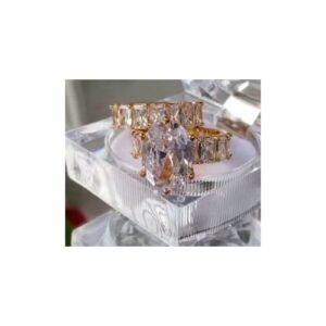 24 Karat Gold Plated Couple Ring Set N