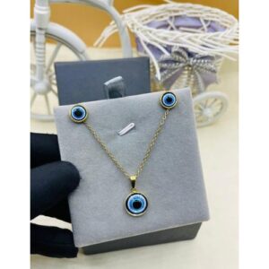 Blue eyed set earring and necklace