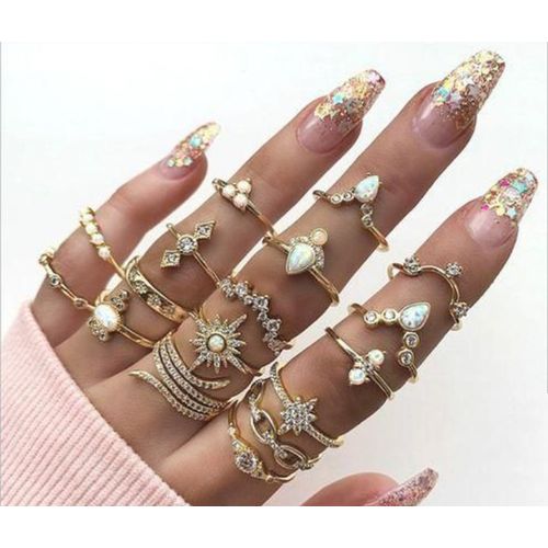 17 In 1 Knuckle Ring Set For Ladies