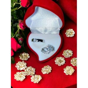 Adjustable Couples Wedding Ring Set