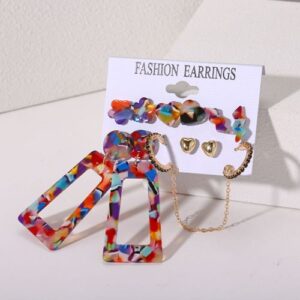 6 In 1 Vintage Studs Earrings For Ladies Jewelry Set