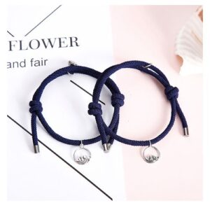 2Pcs/Set Hand-woven Couple Bracelets Adjustable Braid Rope